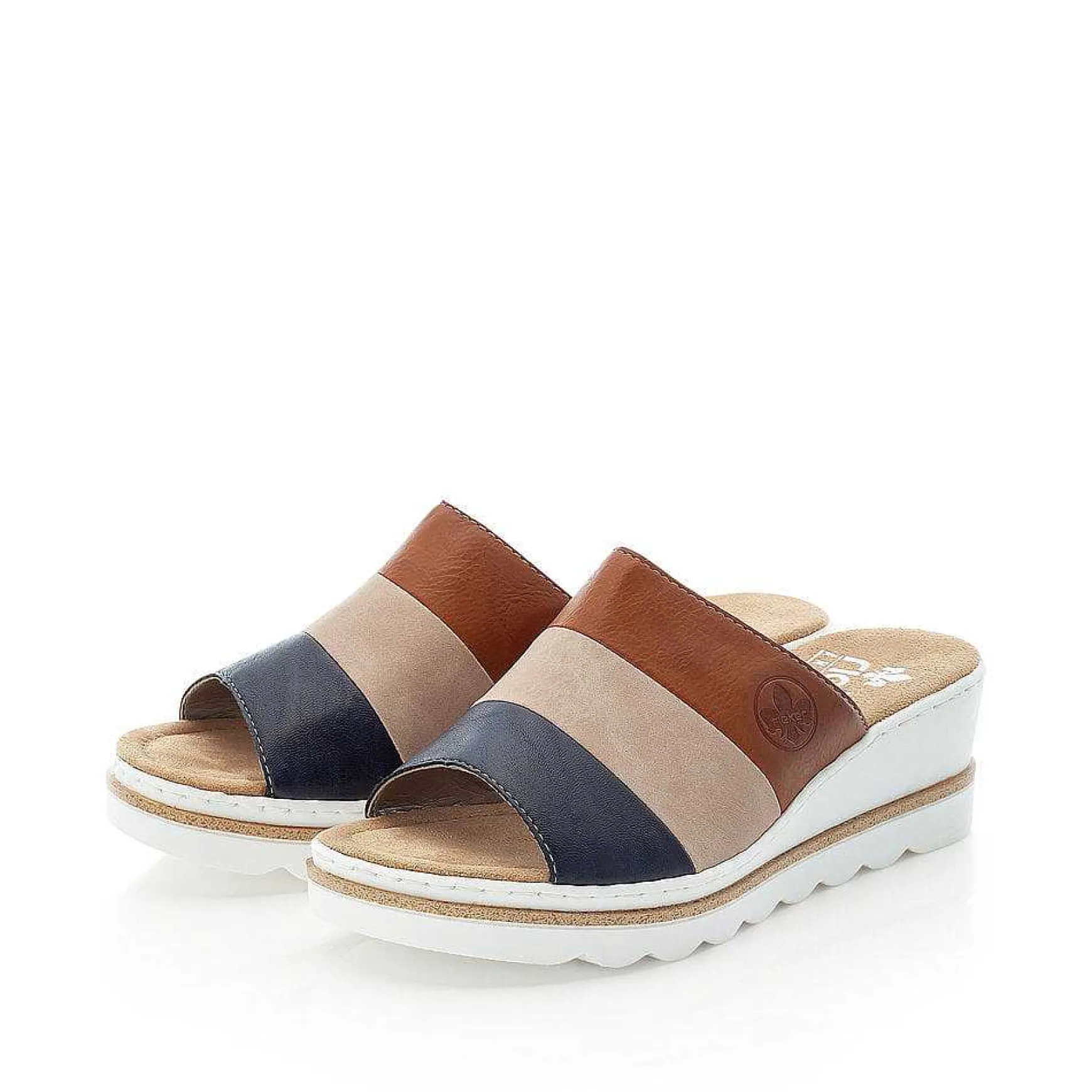 Rieker Women'S Mules Nut Brown-Black