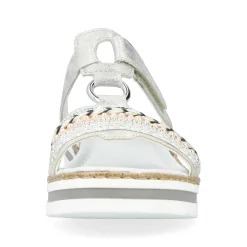 Rieker Women'S Mules Silver Gray