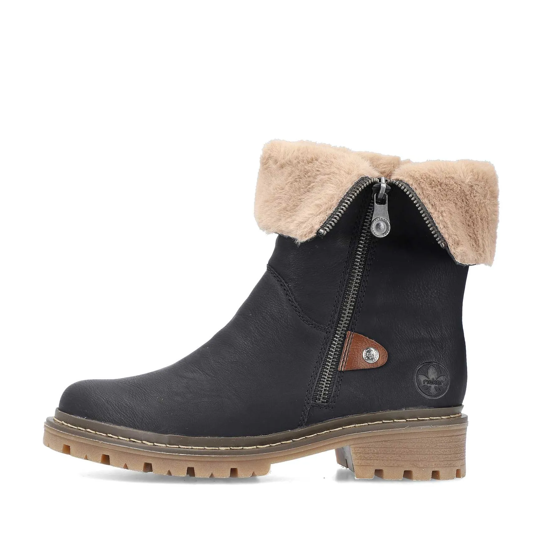Rieker Women'S Short Boots Asphalt Black