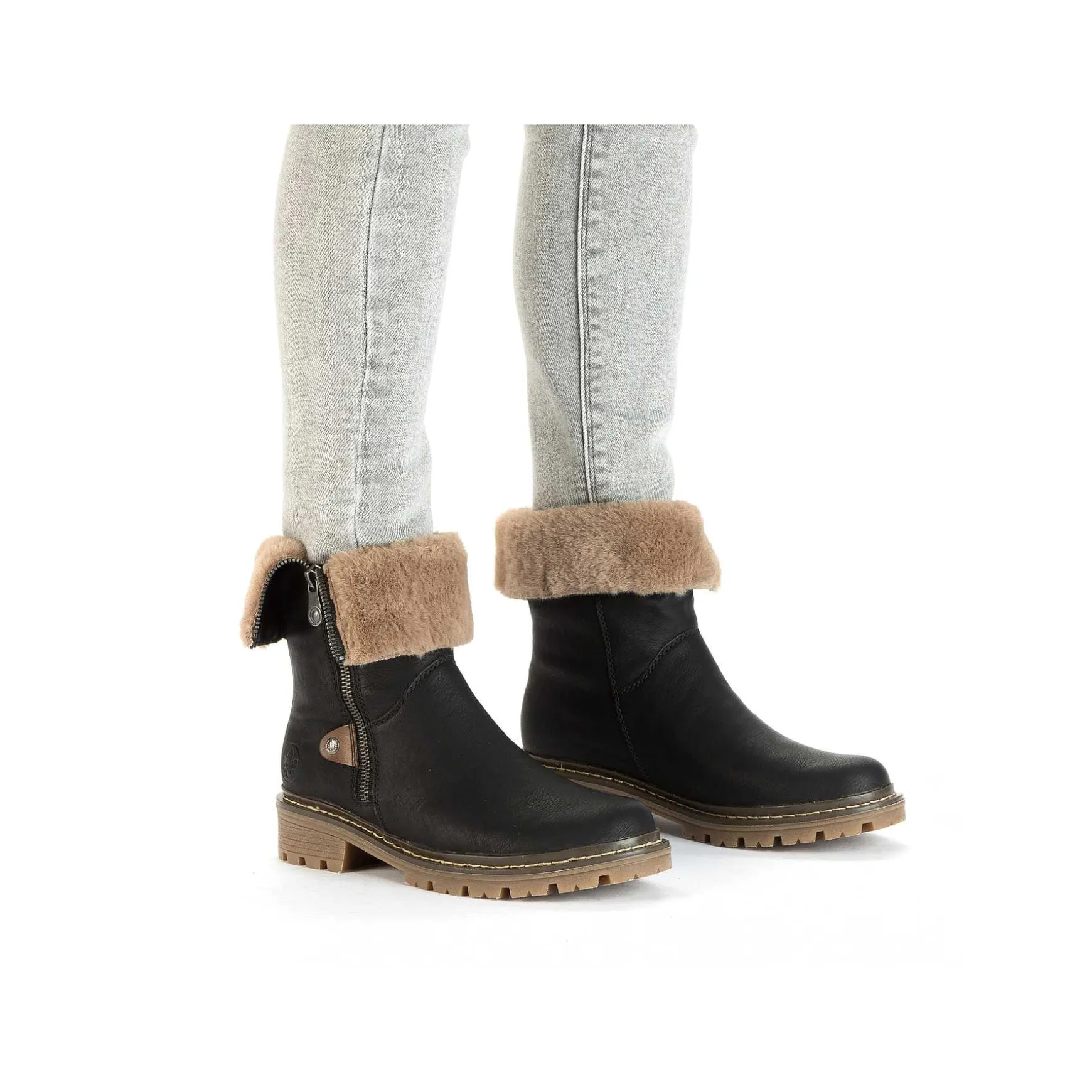 Rieker Women'S Short Boots Asphalt Black