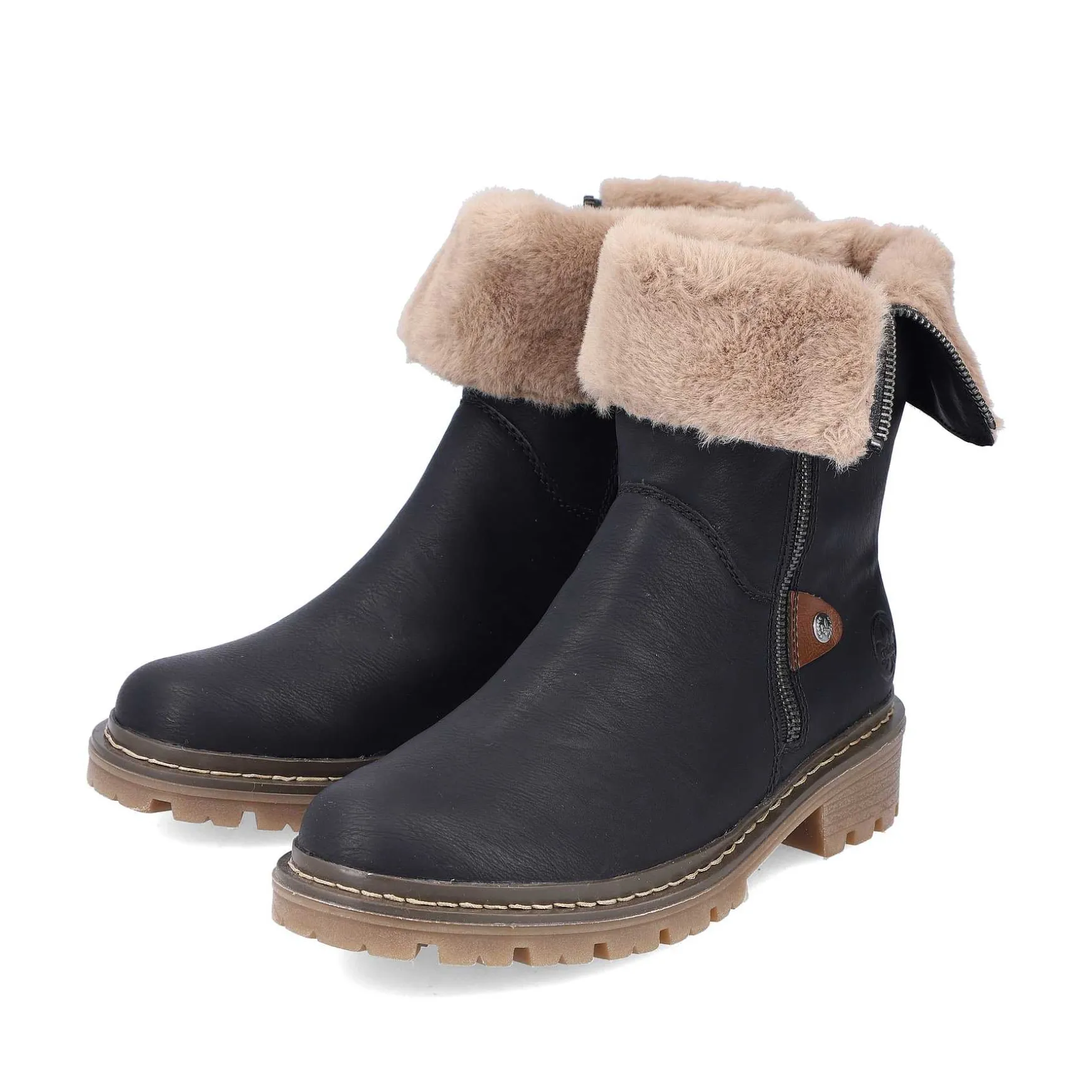 Rieker Women'S Short Boots Asphalt Black