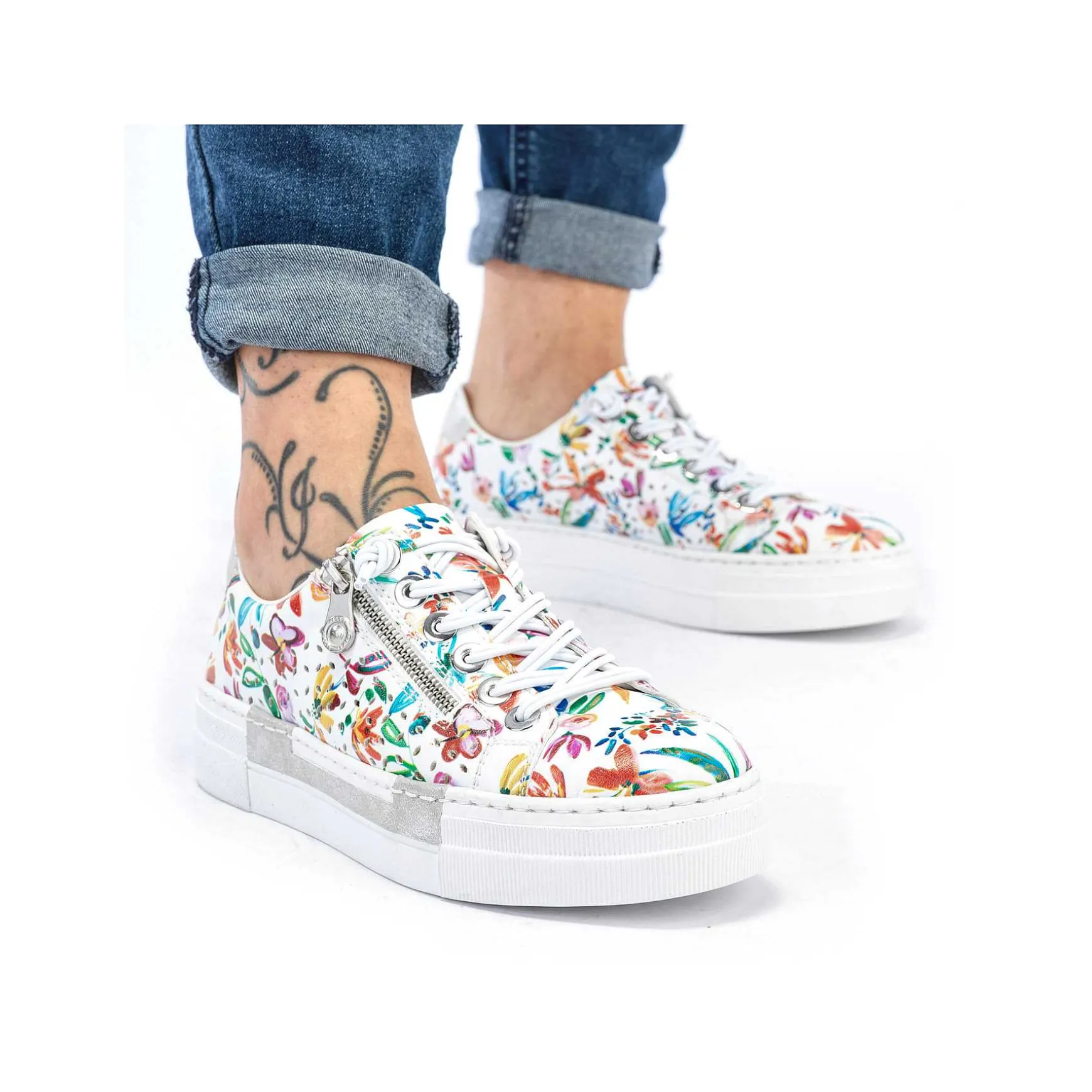 Rieker Women'S Slippers Multi-Pure White