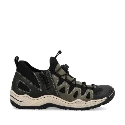 Rieker Women'S Slippers Olive Green-Black