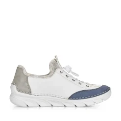 Rieker Women'S Slippers Pure White-Ocean Blue