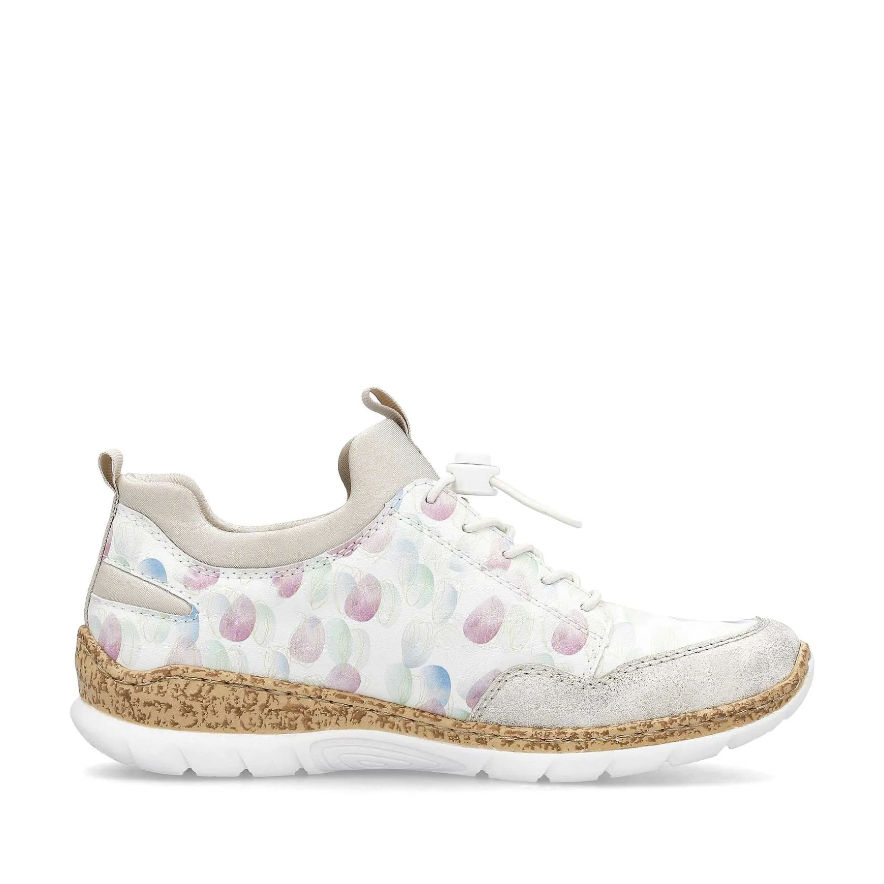 Rieker Women'S Slippers White-Multi-Cream Beige