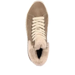Rieker Women'S Sneaker High Caramel-Brown Cream-Beige