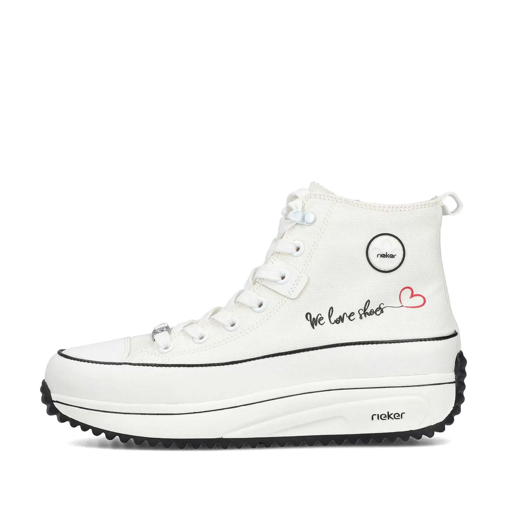 Rieker Women'S Sneaker High Ice White