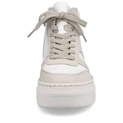 Rieker Women'S Sneaker High Swan White Beige