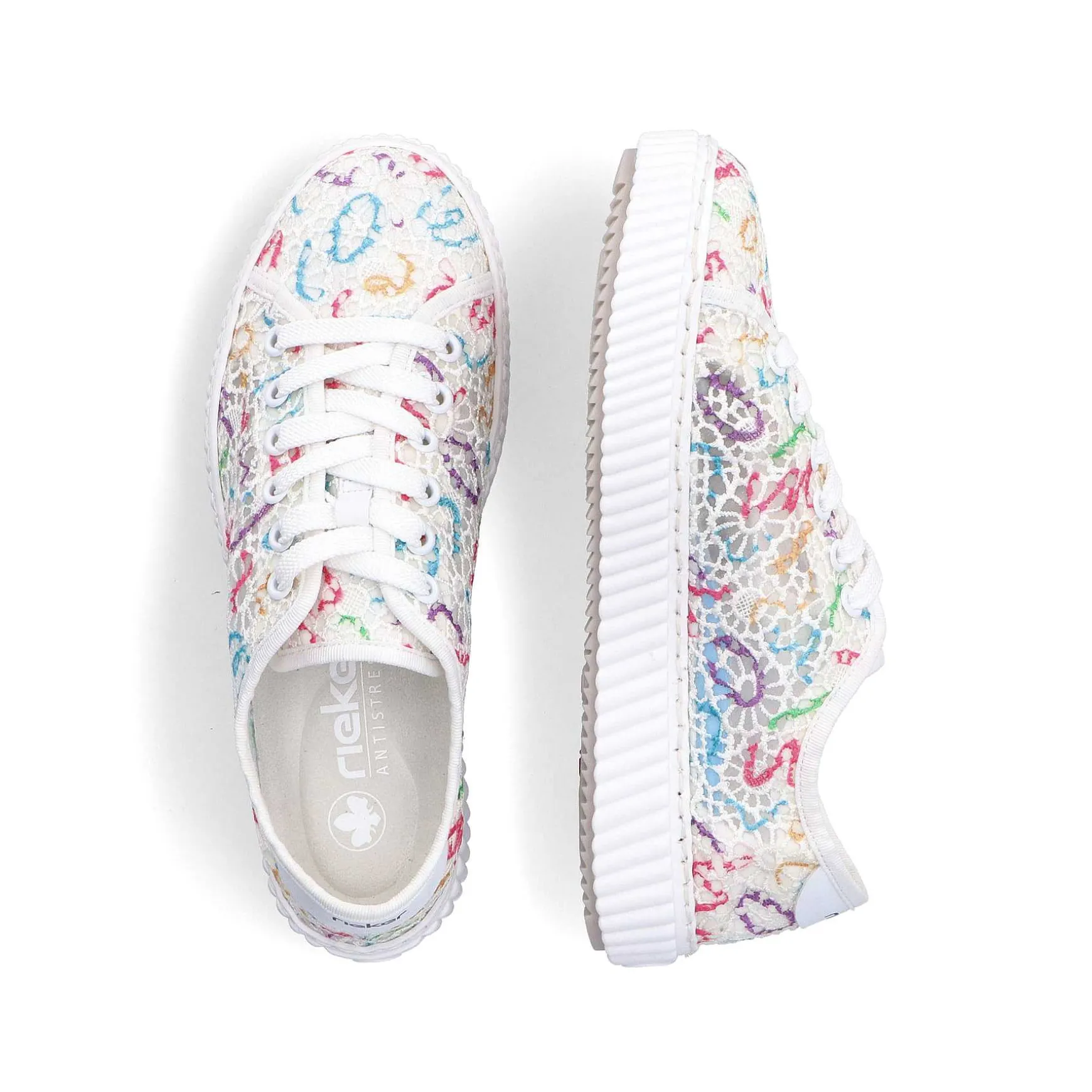 Rieker Women'S Sneaker Low Multi-Snow White