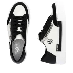 Rieker Women'S Sneaker Low Crystal White-Deep Black
