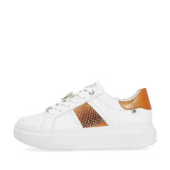 Rieker Women'S Sneaker Low Pearl-White Copper-Metallic