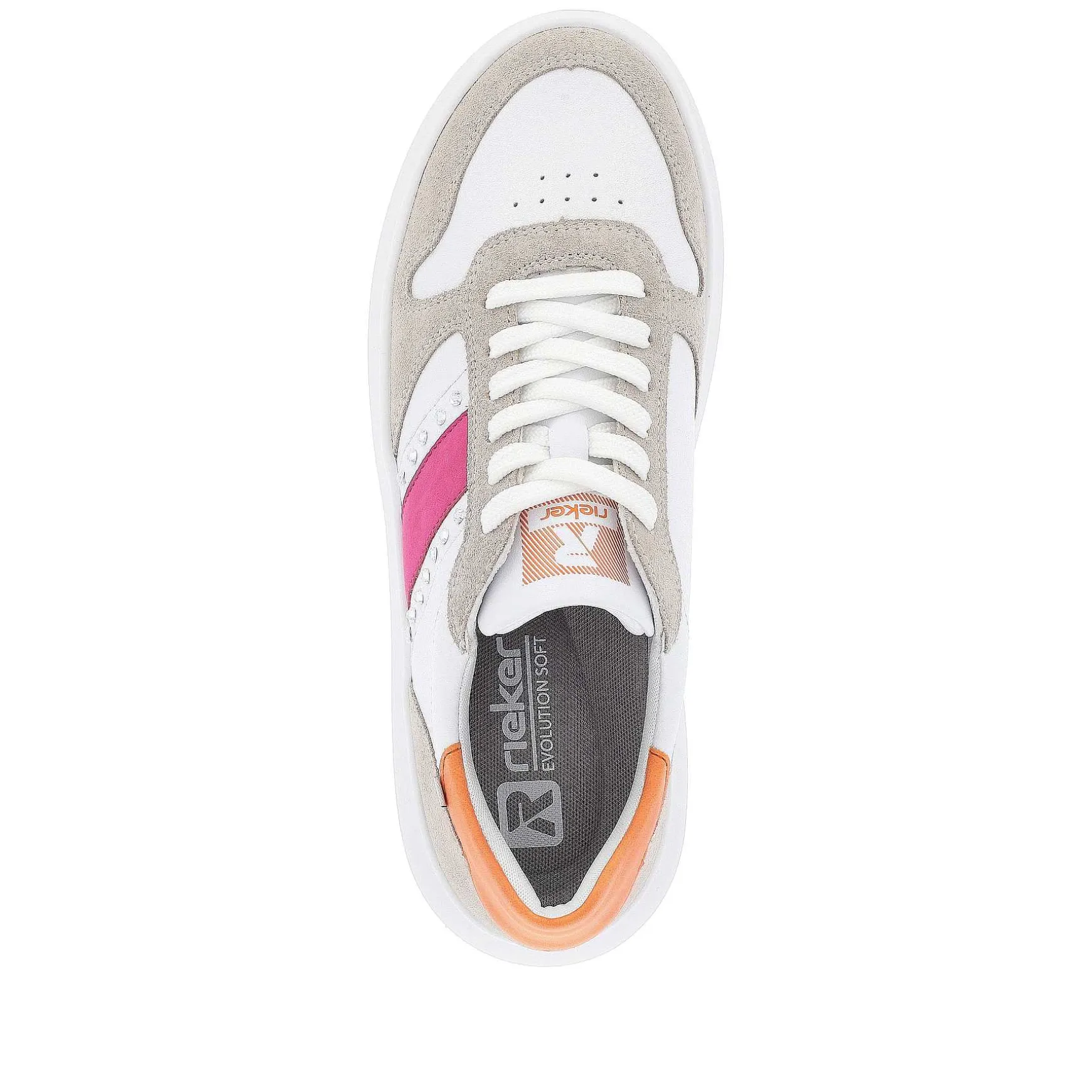 Rieker Women'S Sneaker Low Pearl-White Sand-Beige
