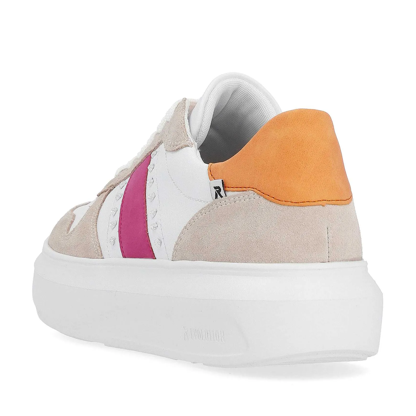 Rieker Women'S Sneaker Low Pearl-White Sand-Beige