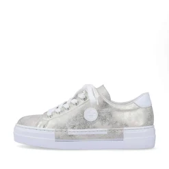 Rieker Women'S Sneaker Low Silver Metallic