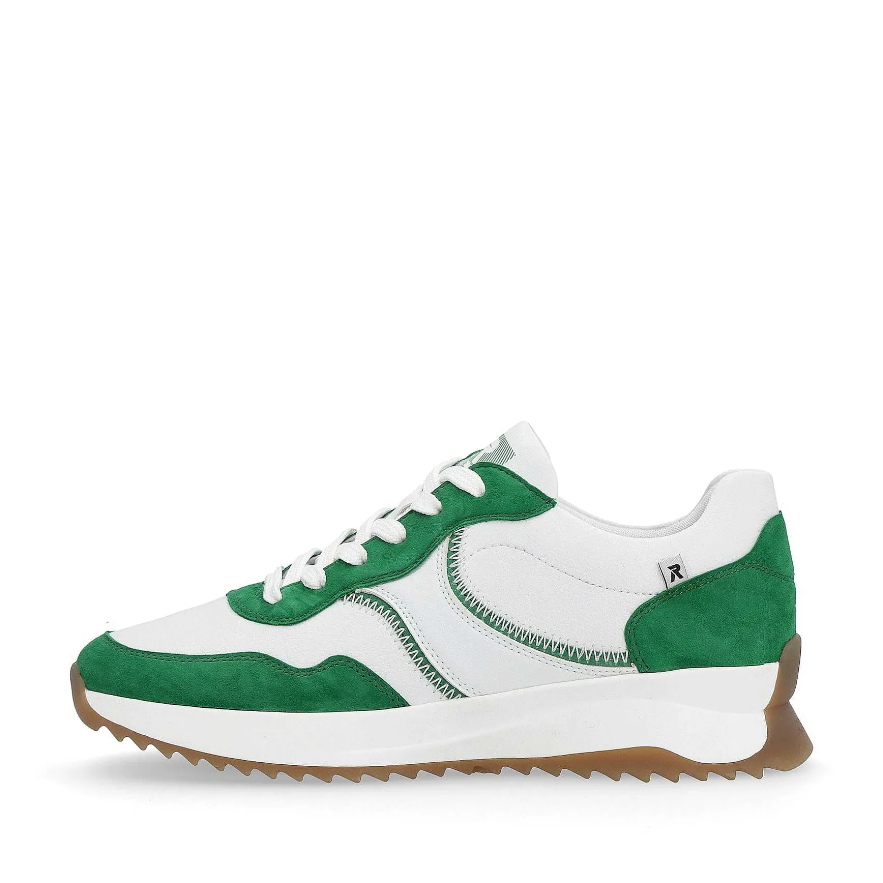 Rieker Women'S Sneaker Low Clear-White Emerald-Green