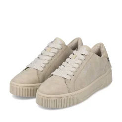 Rieker Women'S Sneaker Low Cream Beige