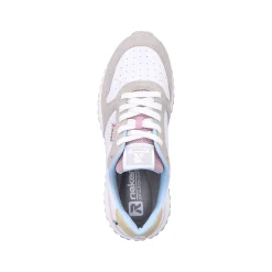 Rieker Women'S Sneaker Low Swan-White Stone-Grey