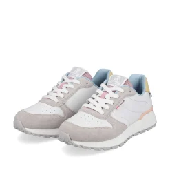 Rieker Women'S Sneaker Low Swan-White Stone-Grey