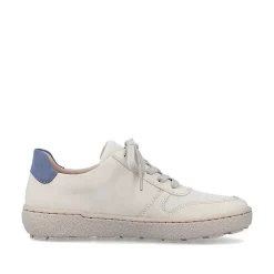 Rieker Women'S Sneaker Low Cream Beige-Royal Blue