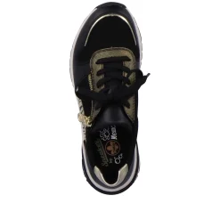 Rieker Women'S Sneaker Low Urban Black-Cream White