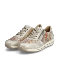 Rieker Women'S Sneaker Low Beige Multi-Metallic