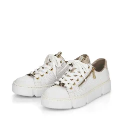 Rieker Women'S Sneaker Low Pearl White