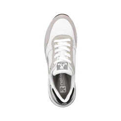 Rieker Women'S Sneaker Low Swan-White Arctic-Grey Zebra
