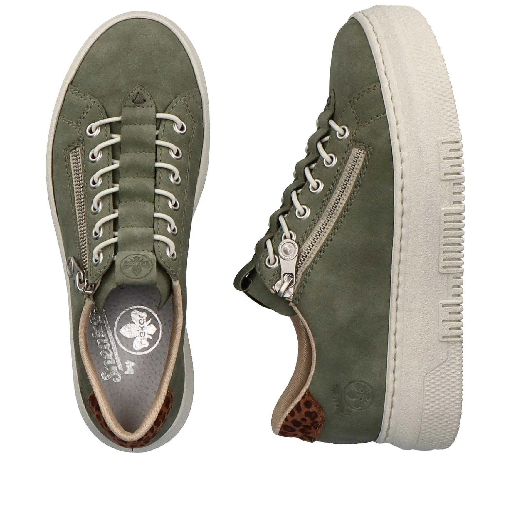Rieker Women'S Sneaker Low Olive Green
