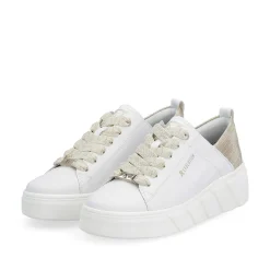 Rieker Women'S Sneaker Low Diamond-White Champagne