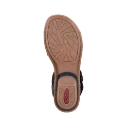 Rieker Women'S Strappy Sandals Night Black