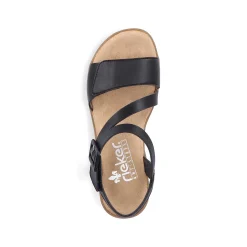 Rieker Women'S Strappy Sandals Night Black
