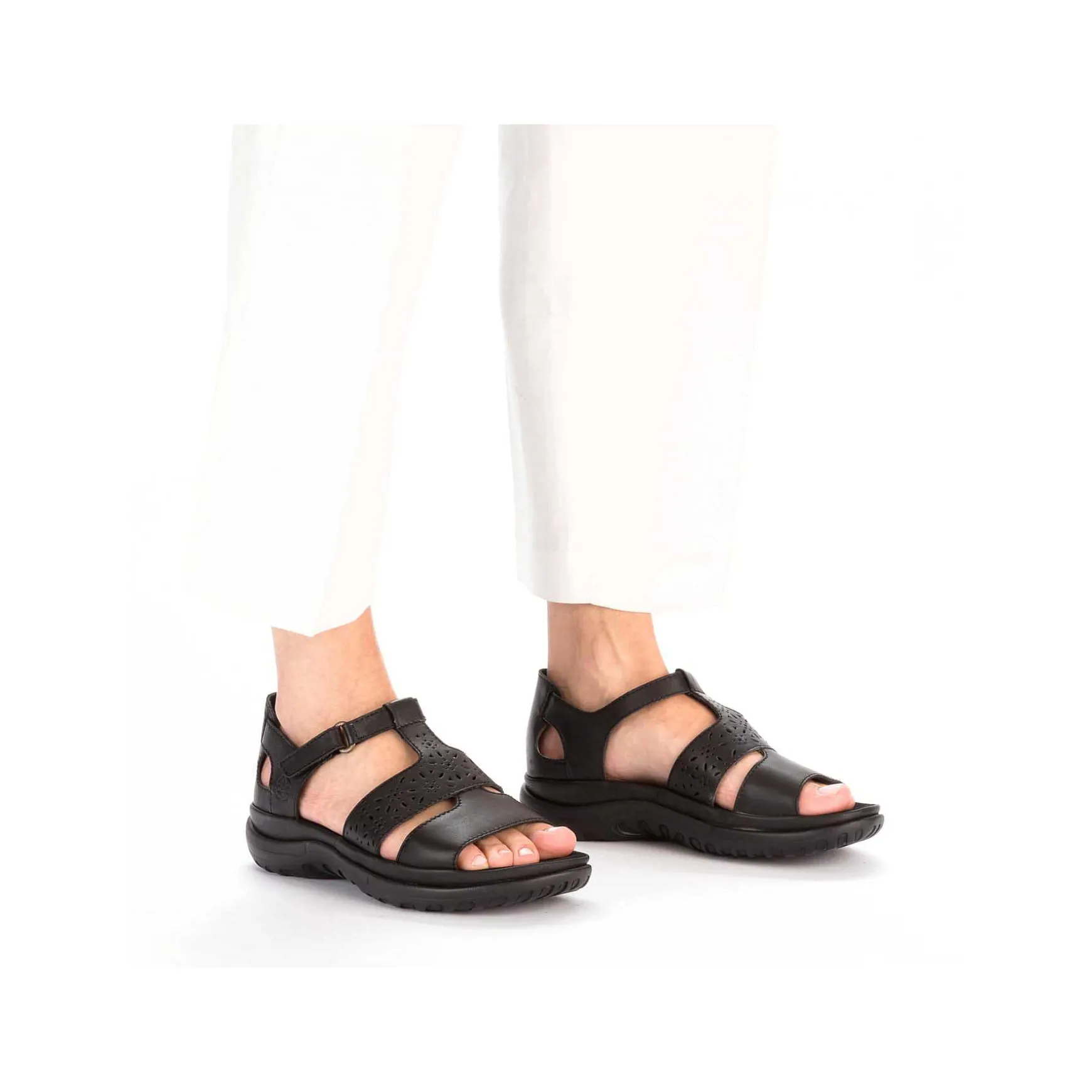 Rieker Women'S Strappy Sandals Glossy Black