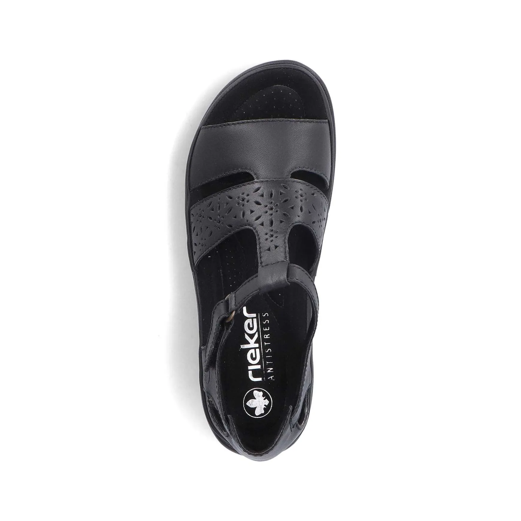 Rieker Women'S Strappy Sandals Glossy Black