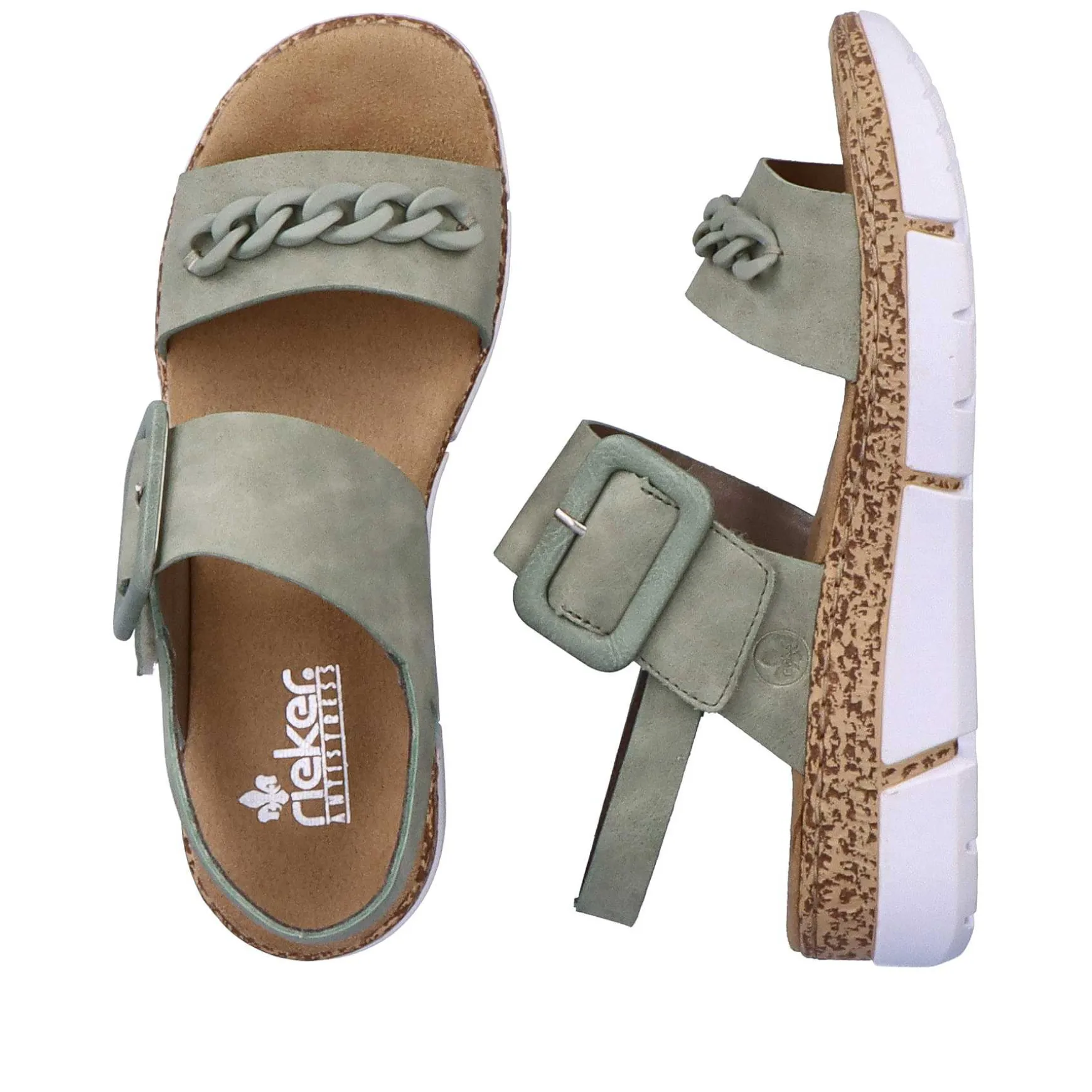 Rieker Women'S Strappy Sandals Mint Green