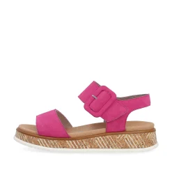 Rieker Women'S Strappy Sandals Magenta