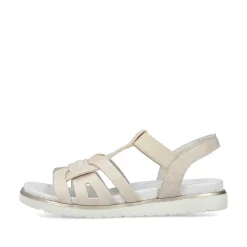 Rieker Women'S Strappy Sandals Pearl White