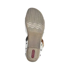 Rieker Women'S Strappy Sandals Pearl White