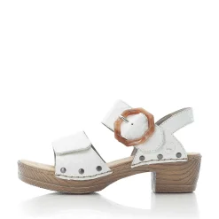 Rieker Women'S Strappy Sandals Pearl White