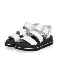 Rieker Women'S Strappy Sandals Pearl White