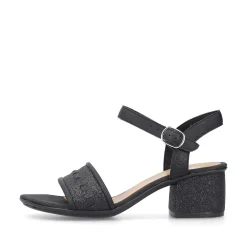Rieker Women'S Strappy Sandals Asphalt Black