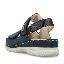 Rieker Women'S Strappy Sandals Steel Blue