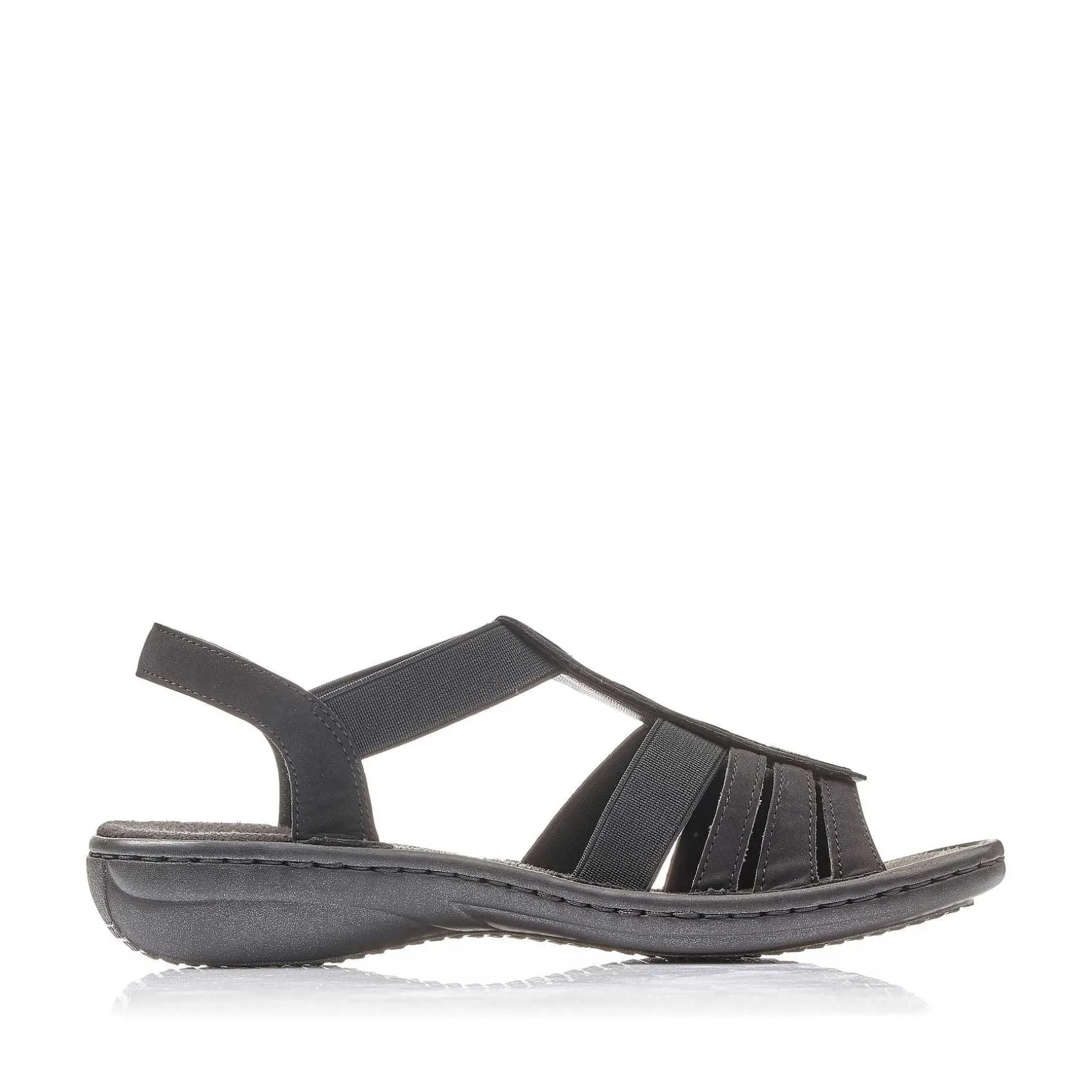 Rieker Women'S Strappy Sandals Jet Black