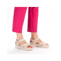 Rieker Women'S Strappy Sandals Light Beige