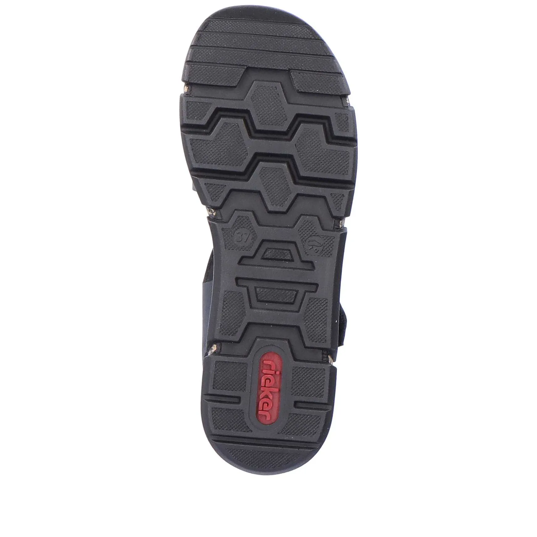 Rieker Women'S Strappy Sandals Asphalt Black
