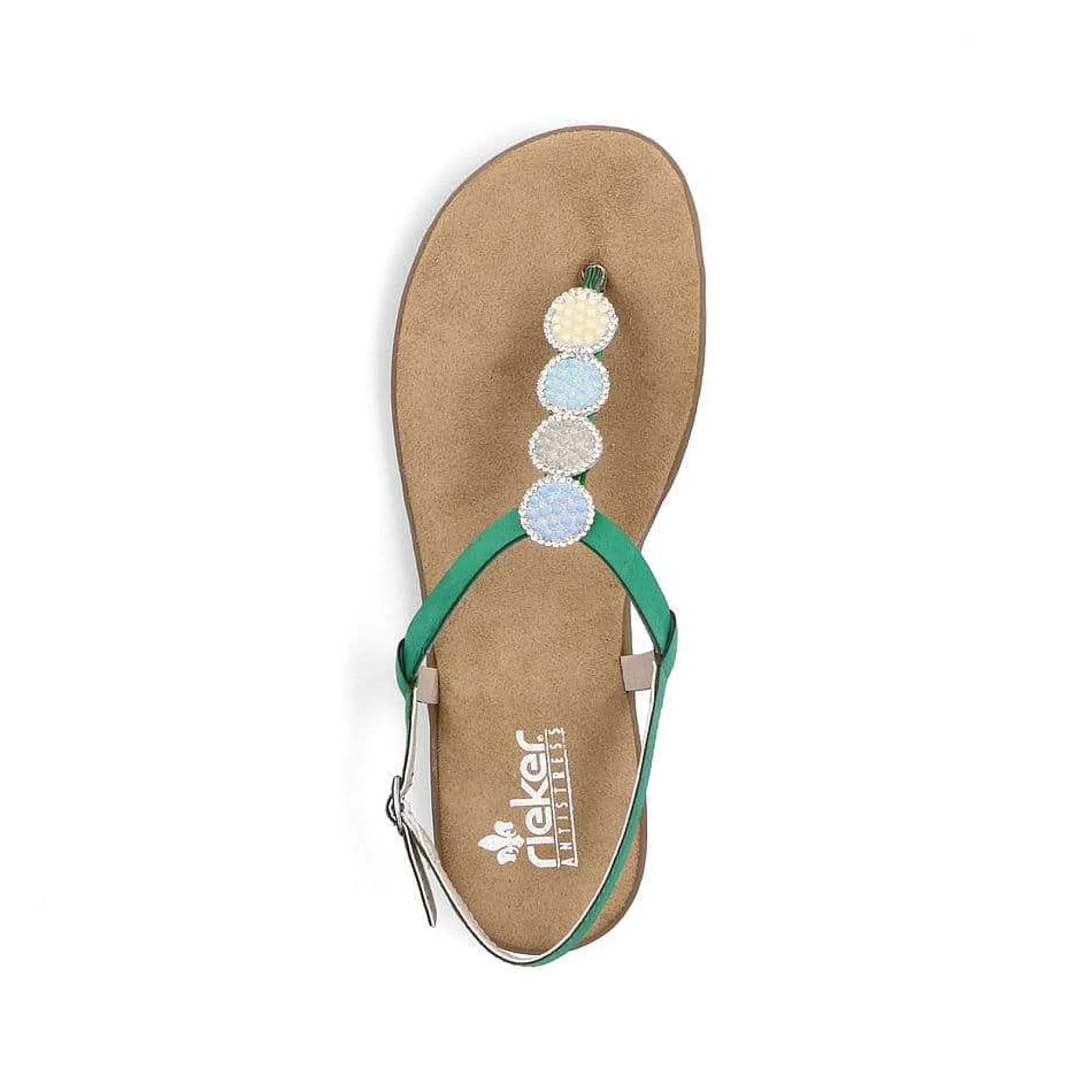 Rieker Women'S Strappy Sandals Leaf Green