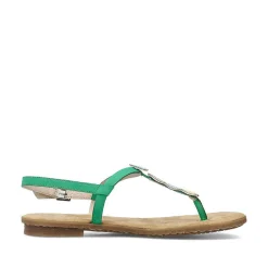 Rieker Women'S Strappy Sandals Leaf Green