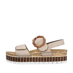 Rieker Women'S Strappy Sandals Sand Beige
