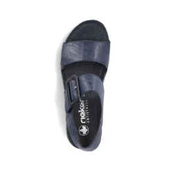 Rieker Women'S Strappy Sandals Steel Blue