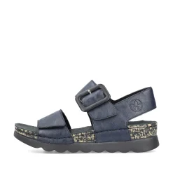 Rieker Women'S Strappy Sandals Steel Blue