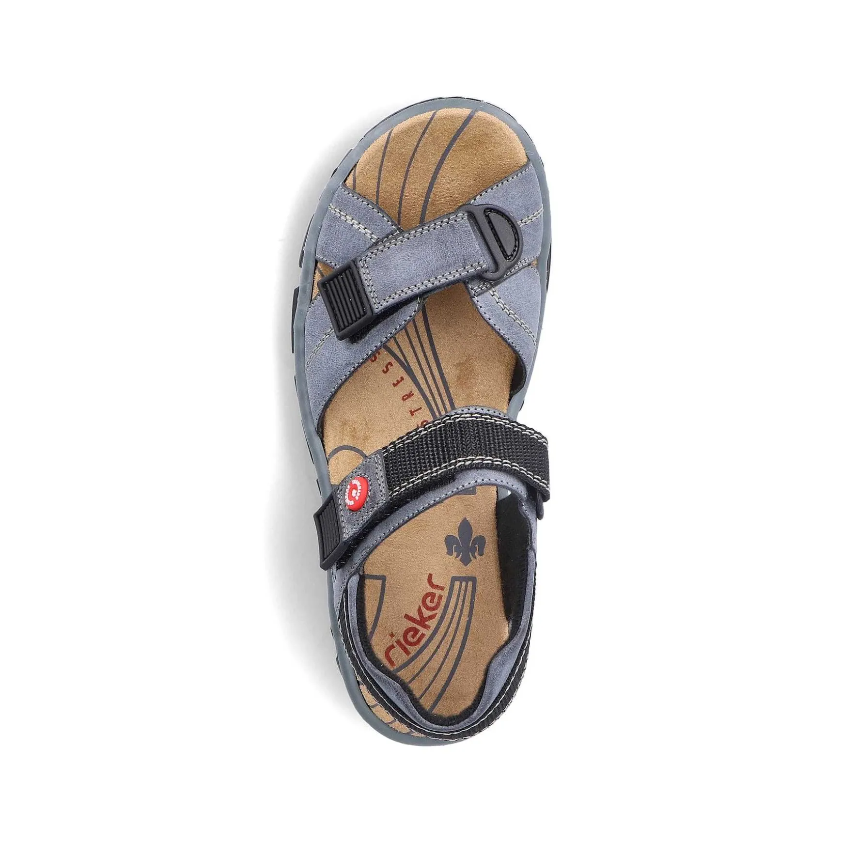 Rieker Women'S Trekking Sandals Blue Gray